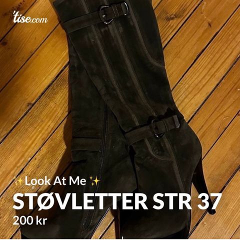 Lekre høyhælte Støvletter str 37 ✨🤎✨