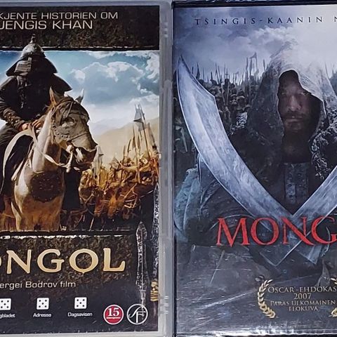2 DVD.MONGOL 2007.1 stk.Uåpnet.