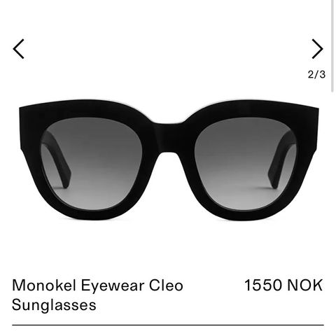 Monokel «Cleo Black» solbriller