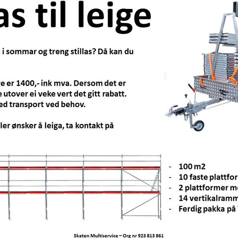 Stillas til leige