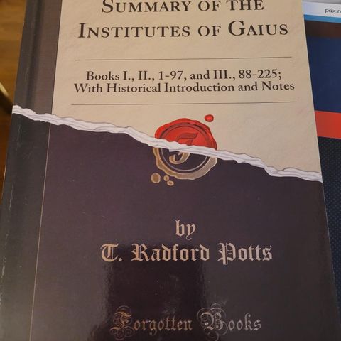 Summary of the institutes of Gaius