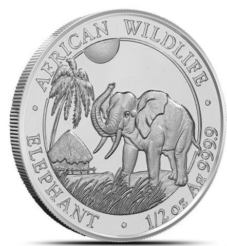 2017 Somalia Elephant 1/2 oz sølv