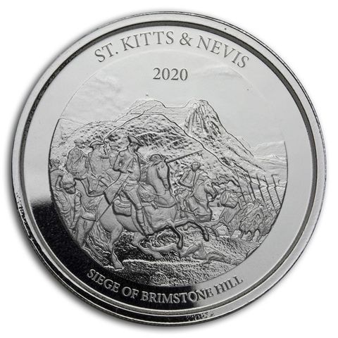 2020 St. Kitts & Nevis 1 oz Sølv Brimstone Hill