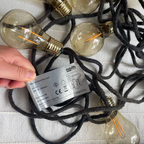 LED lyskjede bulb string