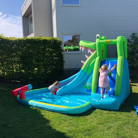 Utleie hoppeslott - Barnebursdag- Rental of a crocodile-themed bouncy castle