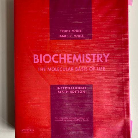 Biochemistry The molecular basis of life 6th edition