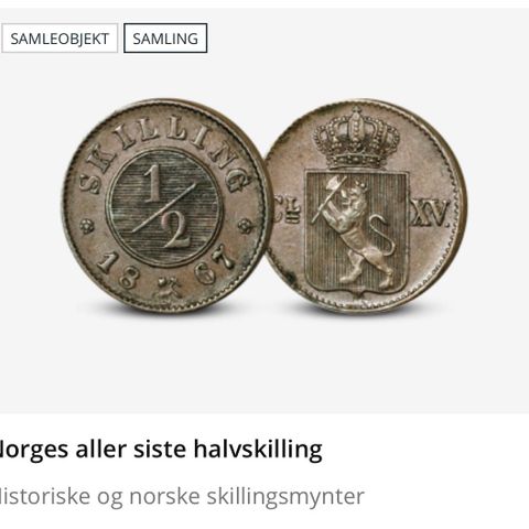 1/2 skilling fra 1867