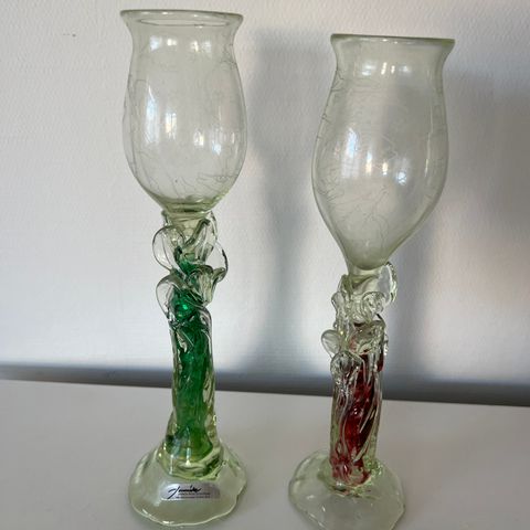 2 fine kunstglass selges billig!