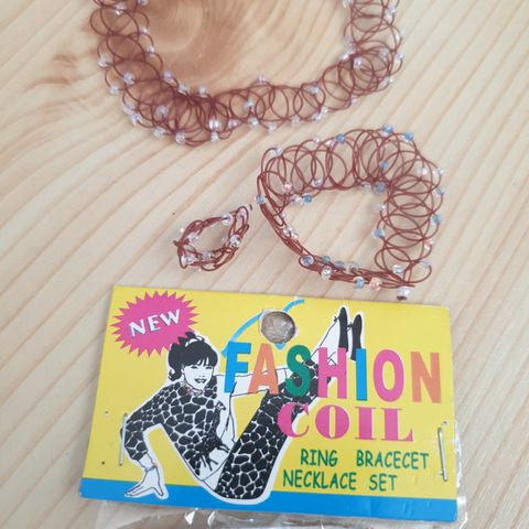 Vintage necklace sett smykke