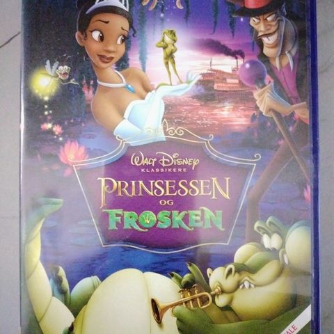 Dvd barnefilm. Prinsessen og Frosken. Disney klassik nr.49. Norsk tale og tekst.