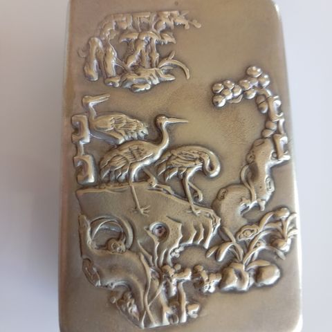 Kinesiske Sølv Skrin, figurer og  annet