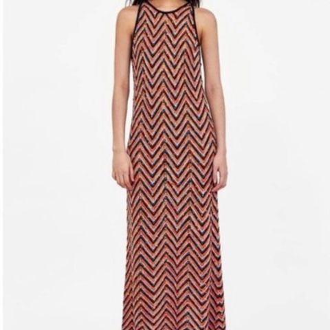 Zara Heklet Maxi Kjole str M