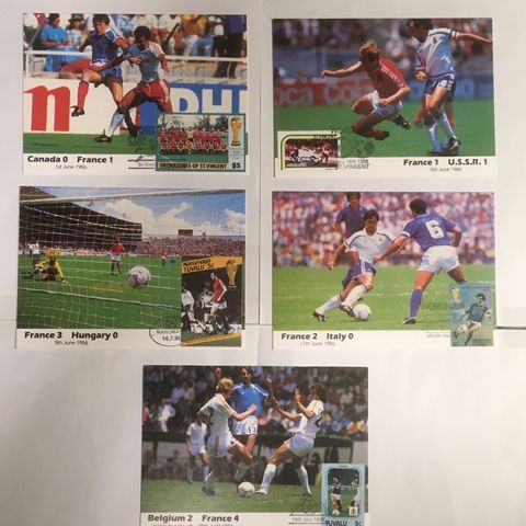 VM Mexico 1986; 5 kort France/Frankrike