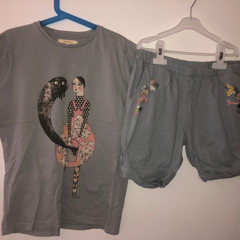 t-shirt og shorts fra Soft Gallery str 11-12 år