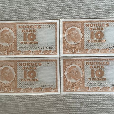 4 tikronesedler i serie, 1972