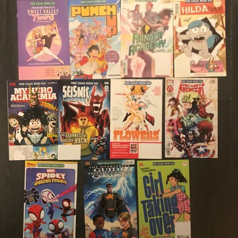 LOT: 11 stk Free Comic Book Day-titler