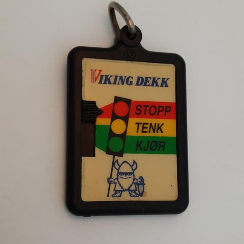 Vintage viking dekk - Stopp, tenk, kjør - Nøkkelring