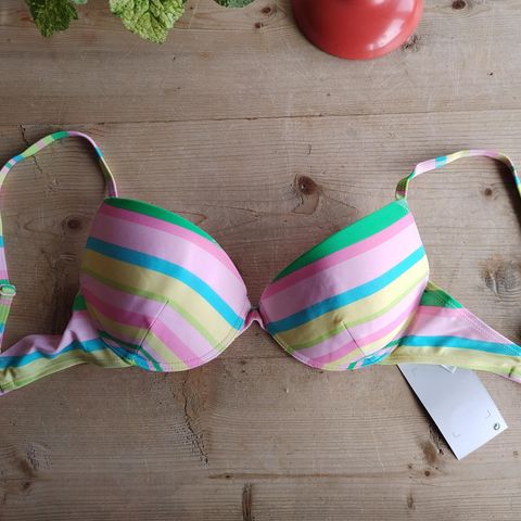 Bikini overdel, ubrukt frå HM Swimwear str 75 B  - flotte og glade farger