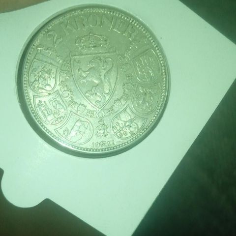1915/17 2 stk 2 kr sølv norge