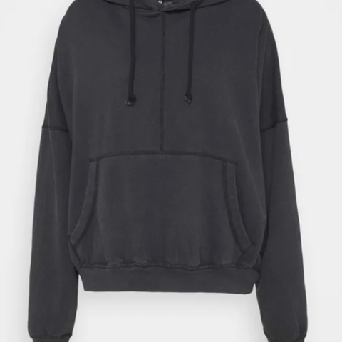 Missguided Petite mørk grå oversized hettegenser hoodie