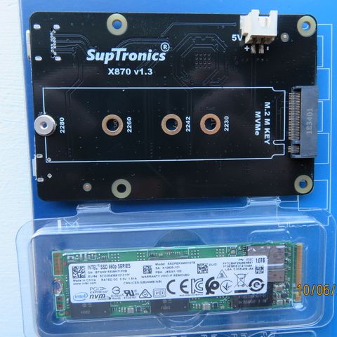 SupTronics X870 for M.2 SSD til RPI 3B