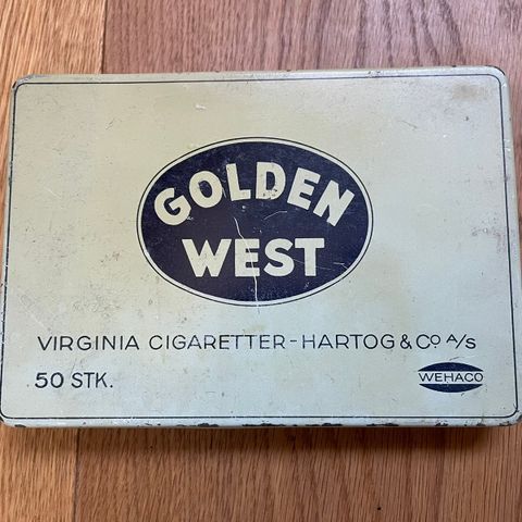 Sigarettskrin Golden West 1930-tallet