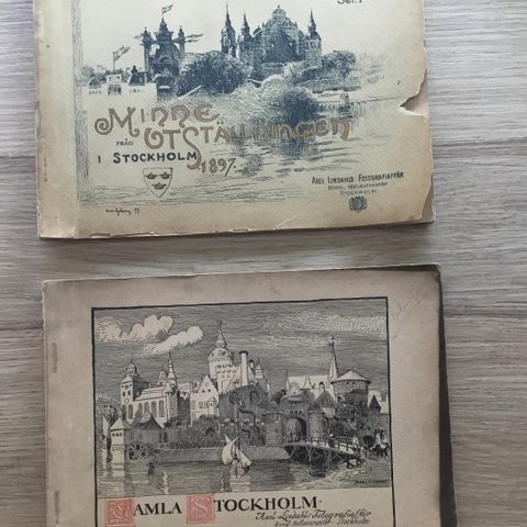 Antikke hefter med fotografier fra 1897 - samlet ny pris kr 100