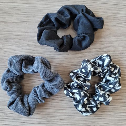 3 stk hårscrunchies elastisk hårbånd