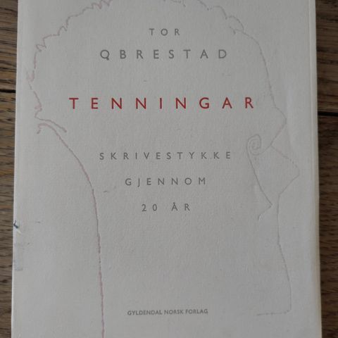 Tor Obrestad: Tenningar, skrivestykke gjennom 20 år. Med dedikasjon