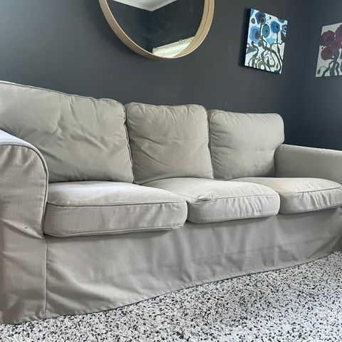 Pent brukt Ikea Ektorp 3-seter sofa Beige