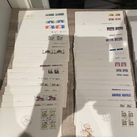 Førstedagsbrev FDC 4 Blokker.  Over 450 forskjellige   #12