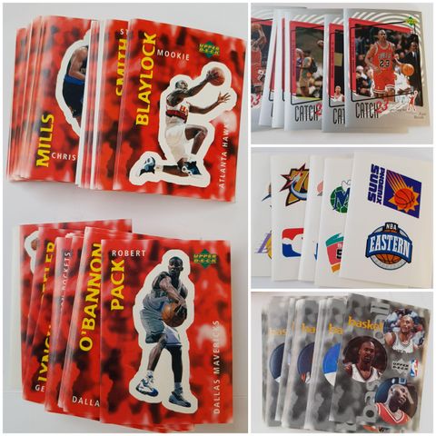 Samling NBA Upper Deck 1997 (226 kort), inkl Michael Jordan