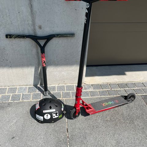 Scooter/Trikse Sparkesykkel med annet diverse utstyr