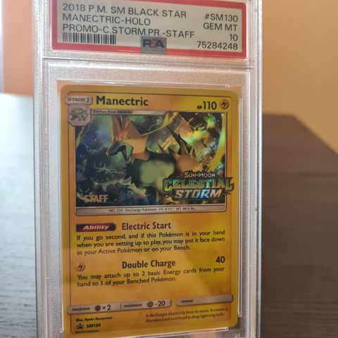 Manectric SM130 Prerelease Staff PSA 10 POP 6