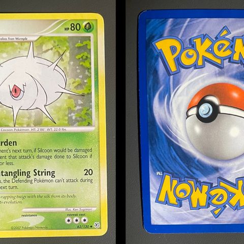 Pokemonkort Silcoon uncommon #63/130 fra serien Diamond & Pearl