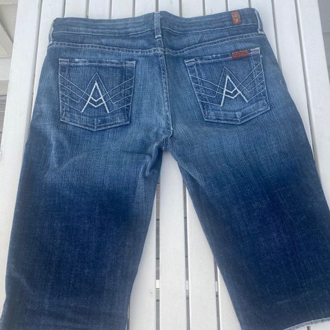 7 For All Mankind -  dongeri denim jeans shorts Størrelse 30