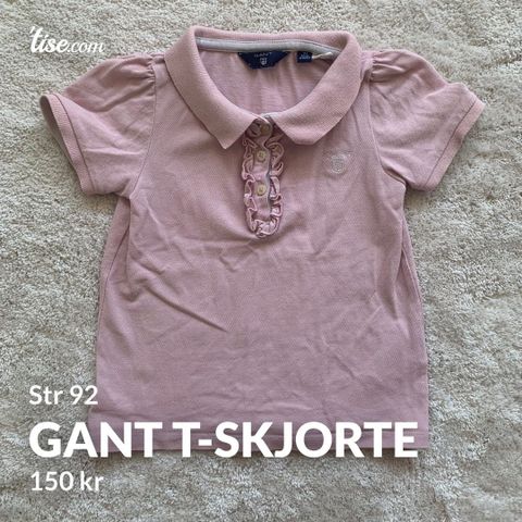 Gant overdel/pique skjorte til jente, str 92