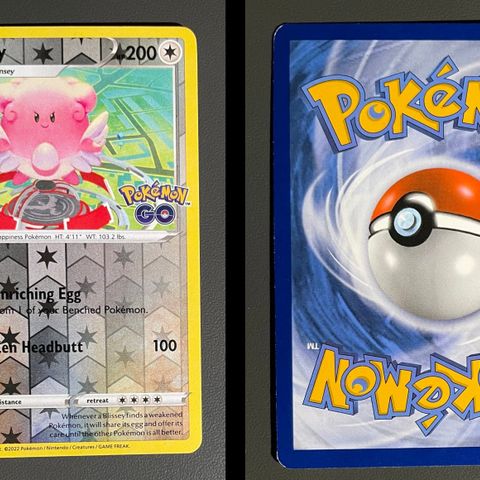 Pokemon-kort Blissey #052/078 rare reverse holo fra serien Pokemon Go