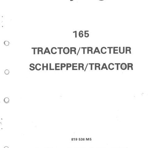 Massey Fergusson 165 Traktor sprengtegninger/dele katalog