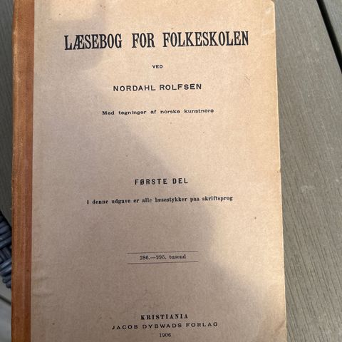 4 stk Læsebok for folkeskolen, Rolfsen 1906-07