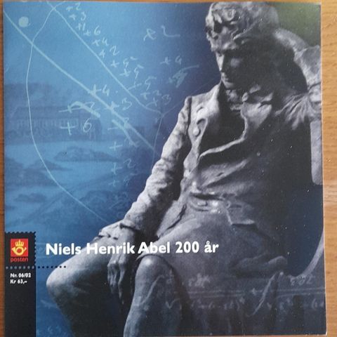 Niels Henrik Abel 200 år, postens presentasjonsmappe 06/02, sendes fraktfritt