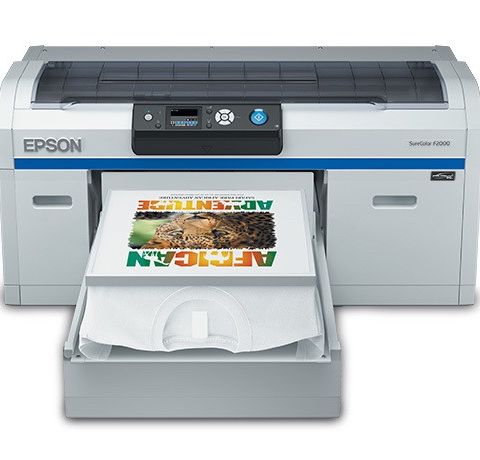 Trykk på klær printer Epson Surecolor F2000