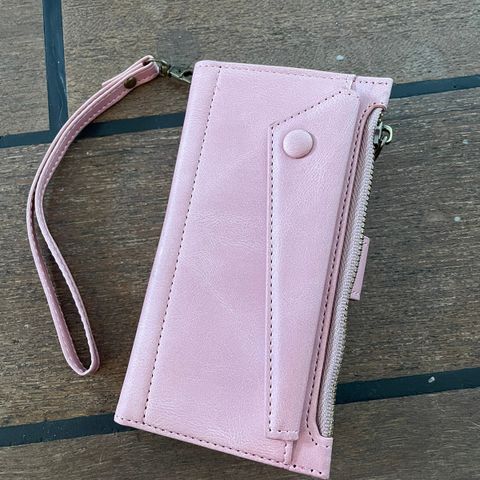 iPhone 12 rosa lommeboketui / wallet