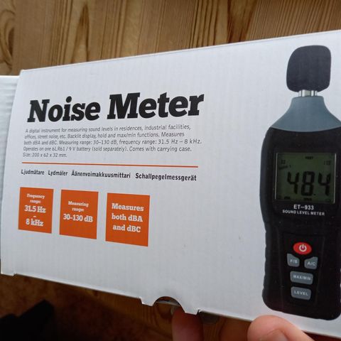 Noise Meter- Lydmåler- ET- 933