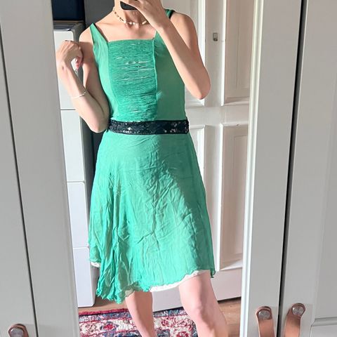 100% silke grønn kjoler Str xs