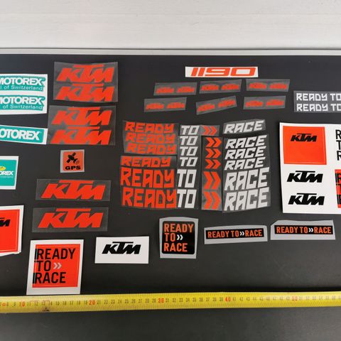 Ktm dekal sticker med og uten refleksjon