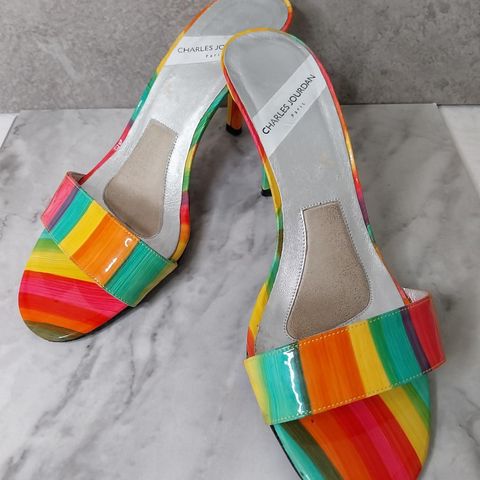 Charles Jourdan sko - regnbuefarger