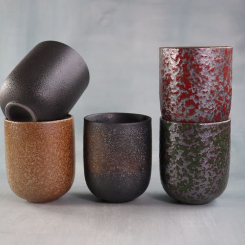 5 kopper, kaffekopper i keramikk