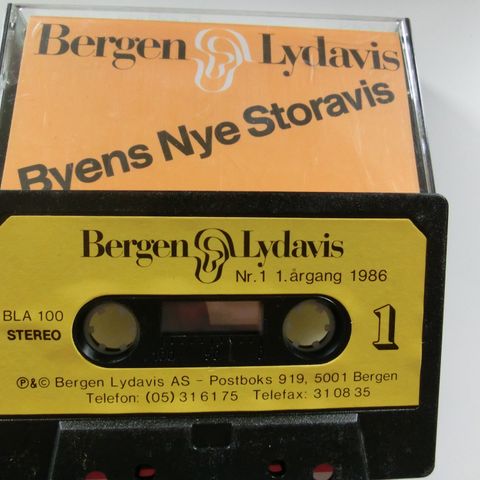 Bergen Lydavis - Byens nye storavis, nr. 1 - årg. 1 - 1986 (m/Vestlandsartister)