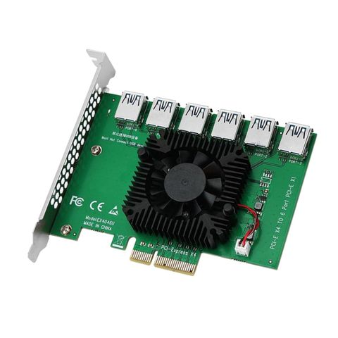 6-slot | PCIe 4x Riser mining adapter